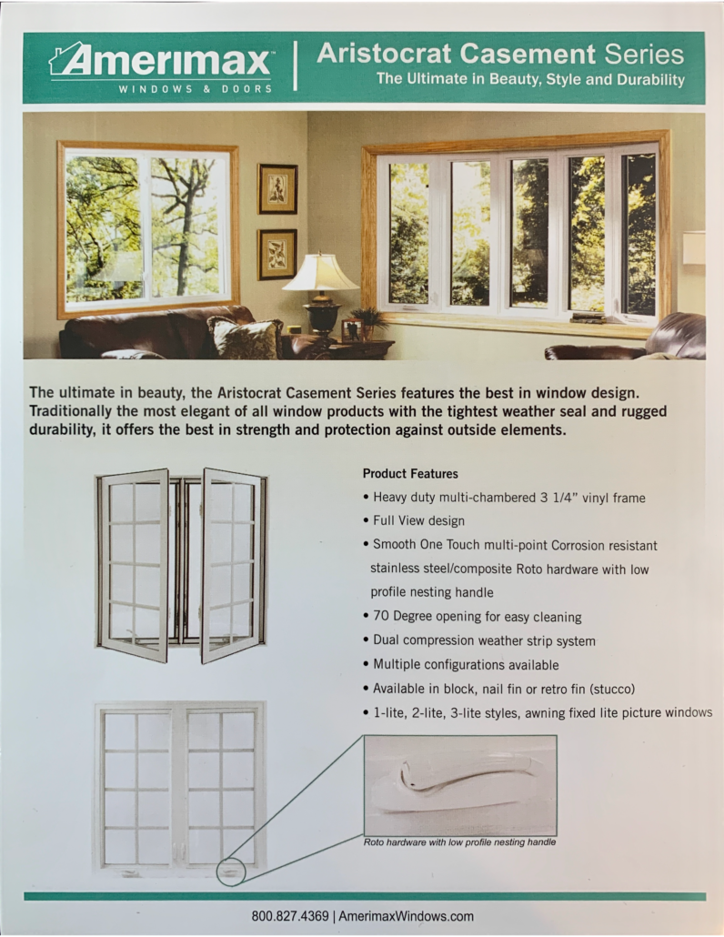 Aristocrat Casement Window Brochure